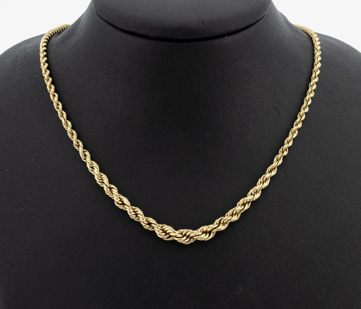 Collier en or 14 ct, or 585/000, dégradé, L. env. 46 cm, fermoir à ressort, env. 8,0 g