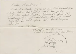 Meckel, Christoph – Zbiór autografów i 3 akwarele