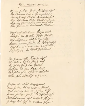 Werfel, Franz – 3 Gedicht-Manuskripte nebst Beilage. Ca. 1914