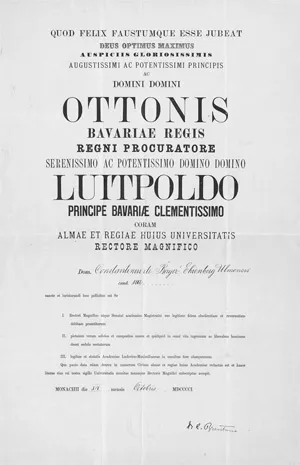 Brentano, Lujo – Certificat d'immatriculation signé. Munich 1901
