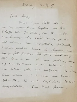 Jaspers, Karl – Brief an Anne Klehmet. 1907