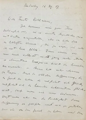 Jaspers, Karl – Dopis své tetě. 1907