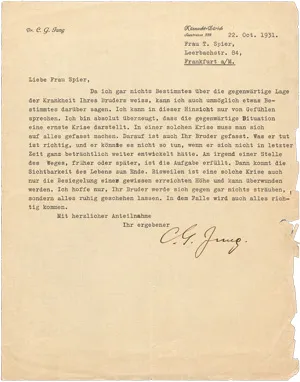 Jung, Carl Gustav – Letter and lecture notes. 1925-1931
