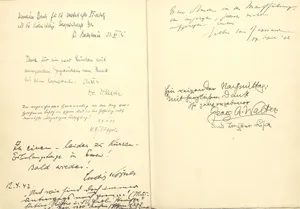 Gästebuch – des Göttinger Theater-Intendanten Dr. Hans Bauer.