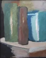 طبيعة صامتة بثلاث مزهريات