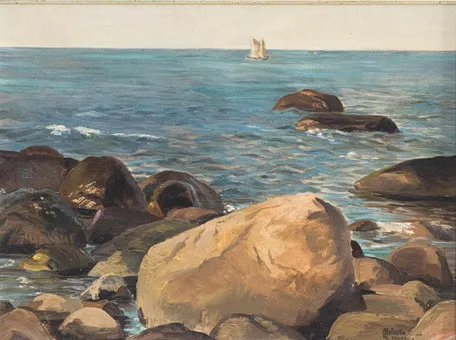 VALENTIN RUTHS (1825-1905). Sziklás part.