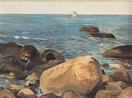 VALENTIN RUTHS (1825-1905). Klippekyst.