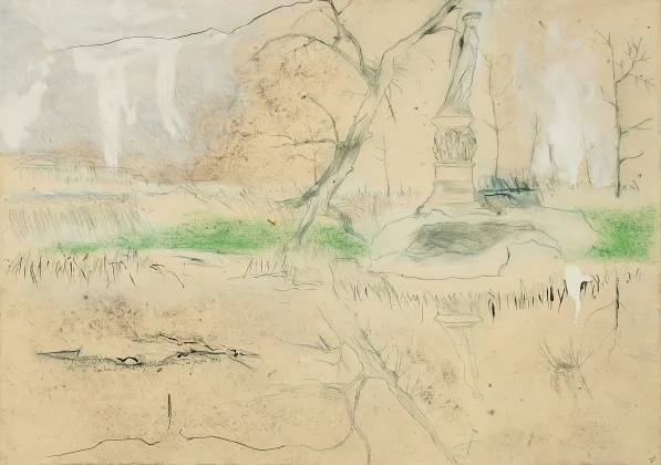 Sarah Schumann, 'Monument for dronning Luise i Tiergarten 1945'