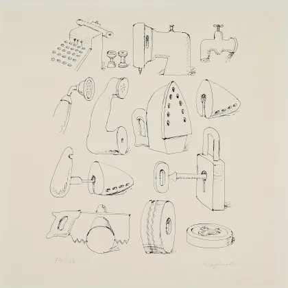 Konrad Klapheck, Mine gjenstander (Fra: Art Scene Düsseldorf)