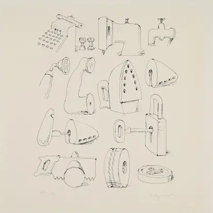 Konrad Klapheck, Mine gjenstander (Fra: Art Scene Düsseldorf)