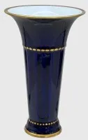 Kobalt-Vase mit Goldstaffage "Lorenz Hutschenreuther" H-20 cm