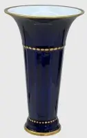 Kobalt-Vase mit Goldstaffage "Lorenz Hutschenreuther" H-20 cm