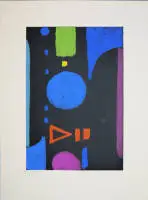 Max Ackermann, Serie de acentos, serigrafía en color firmada de 1973