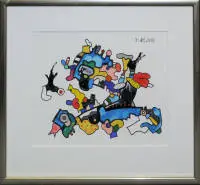 Otmar Alt, Freundschaft, acuarela firmada de 2013, enmarcada de galería