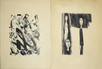बेल्जियन आधुनिकता: 4 बड़े हस्ताक्षरित एचिंग: Marcel Boon, Theo Humblet, Jos de Maegd और Frans Minnaert
