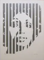 Werner Berges, "Gourmet de Funk" (Silver), 2002 का प्लेक्सीग्लास पर सिल्कस्क्रीन प्रिंट