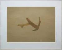 Joseph Beuys, 1977 के Spur II से रंगीन लिथोग्राफ, फ्रेम में