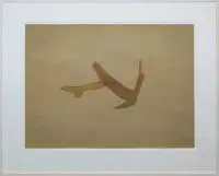 Joseph Beuys, 1977 के Spur II से रंगीन लिथोग्राफ, फ्रेम में