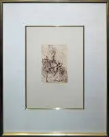 Salvador Dalí, "El Cid", imzalı gravür, şık çerçeveli