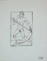 André Derain, Azrail, litografi, imzalı