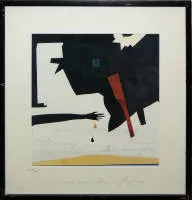 Felix Droese, „Wind Wasser Wolken”, 2003 tarihli el imzalı renkli ofset, çerçeveli