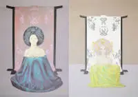 Leonor Fini, kadın portreleri, 4 imzalı renkli litografi