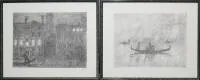 Paul Flora,《Zwei Bajazzi》《Tango Notturno》《Carnevale Veneziano》《Venezianische Tristezza》,4幅签名蚀刻版画及5幅胶印石版画,1980-92年,带框