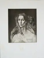 Ernst Fuchs, Cosima, Christine Kaufmann ve Galerie Gmurzynska sergi afişi, 3 imzalı grafik