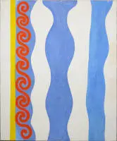 Fritz Harnest, Kırmızı Meander, yaklaşık 1970 tarihli büyük yağlıboya tablo