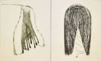 Gerhard Hoehme, Başlıksız, 1985 tarihli 2 imzalı gravür