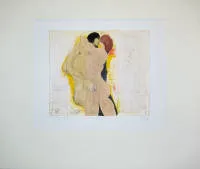 Adi Holzer, "Şato" ve "Yaslı", 2 imzalı gravür, biri sulu boya