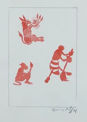 Immendorff, Jörg: Esel, ape og bie