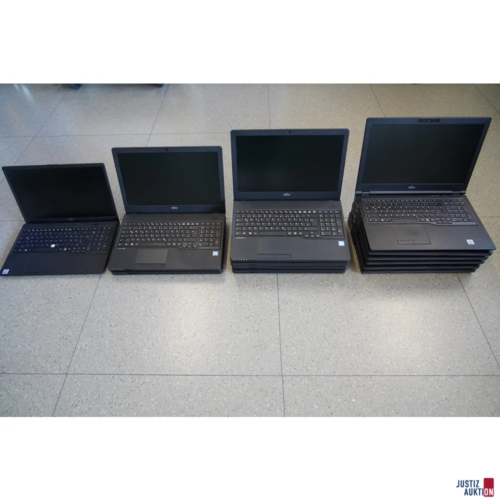 13 Fujitsu laptops, various models