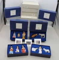 Set de figurine de iesle din porțelan pictate manual Hutschenreuther după schița lui W. Stefan