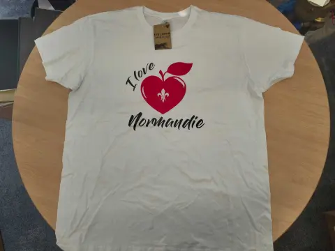 1 T-Shirt, Marke B&C, Größe XXXL, weiß mit Print