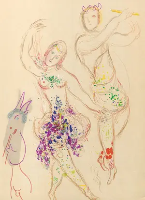 Lassaigne, Jacques a Chagall, Marc - Illustr. – Marc Chagall. Dessins et aquarelles pour Le Ballet