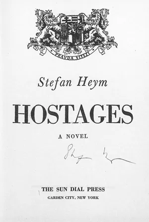 Heym, Stefan – Hostages - signé