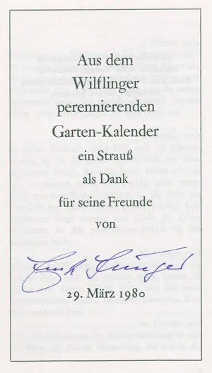 Jünger, Ernst – Uit de Wilflinger eeuwige tuinkalender