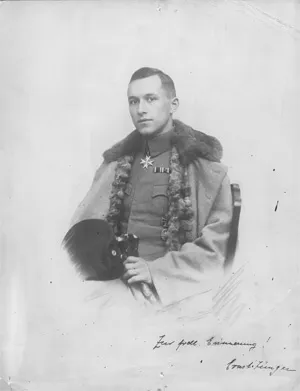 Jünger, Ernst – Signed vintage portrait photograph in silver gelatin