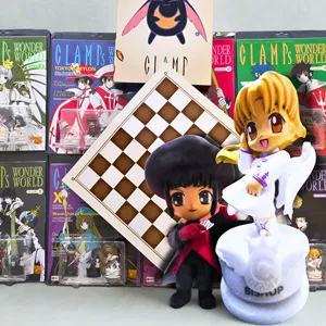 Clamps Wonderworld and Manga-Schach – Manga-Schach Volume I-XII, 36 pieces, chessboard, slipcase, booklets