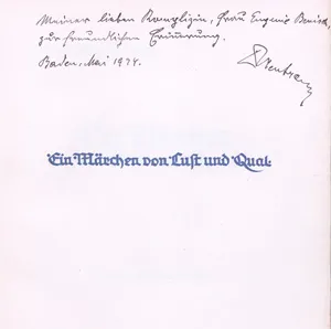 Neutra, Wilhelm – Ein Märchen von Lust und Qual. Vienna, Rollinger, around 1924. - 100 copies. With dedication