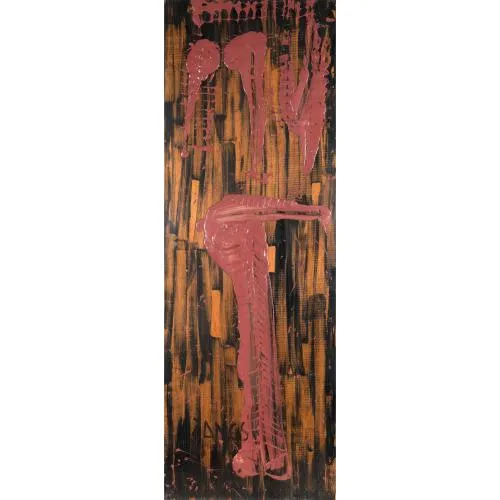 Herbert Zangs – рельефная картина (информель), 1963