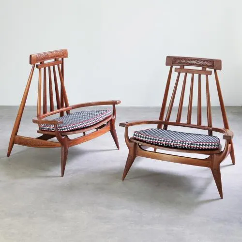 Paul McCobb (attributed) – 2 rare lounge chairs from a villa in Havana