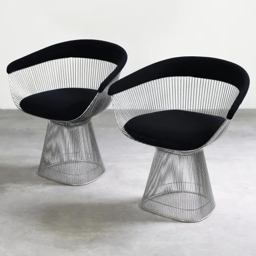 Warren Platner – 2 stoelen uit de Wire Group