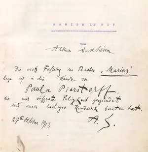 Sakheim, Arthur – Marion in Rot - Typoskript