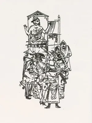 Wieland, Christoph Martin en Schlichter, Rudolf - Geïll. – Fragment uit Lucianus' Berichten over de dood van Peregrinus