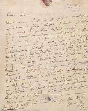 Alxinger, Johann Baptist von, – Brief an den Buchhändler Göschen in Leipzig. 1794