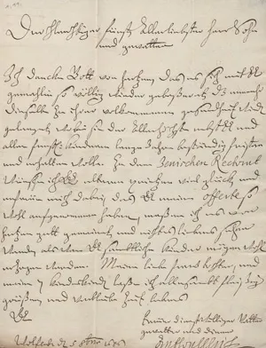 Anton Ulrich, Herzog von Braunschweig-Wolfenbüttel – Brief an Herzog Bernhard von Sachsen-Meiningen. 1686