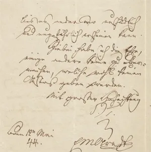 Arndt, Ernst Moritz – List do redaktora. 1844.