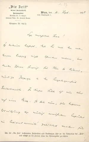 Bahr, Hermann – List do krytyka. 1895